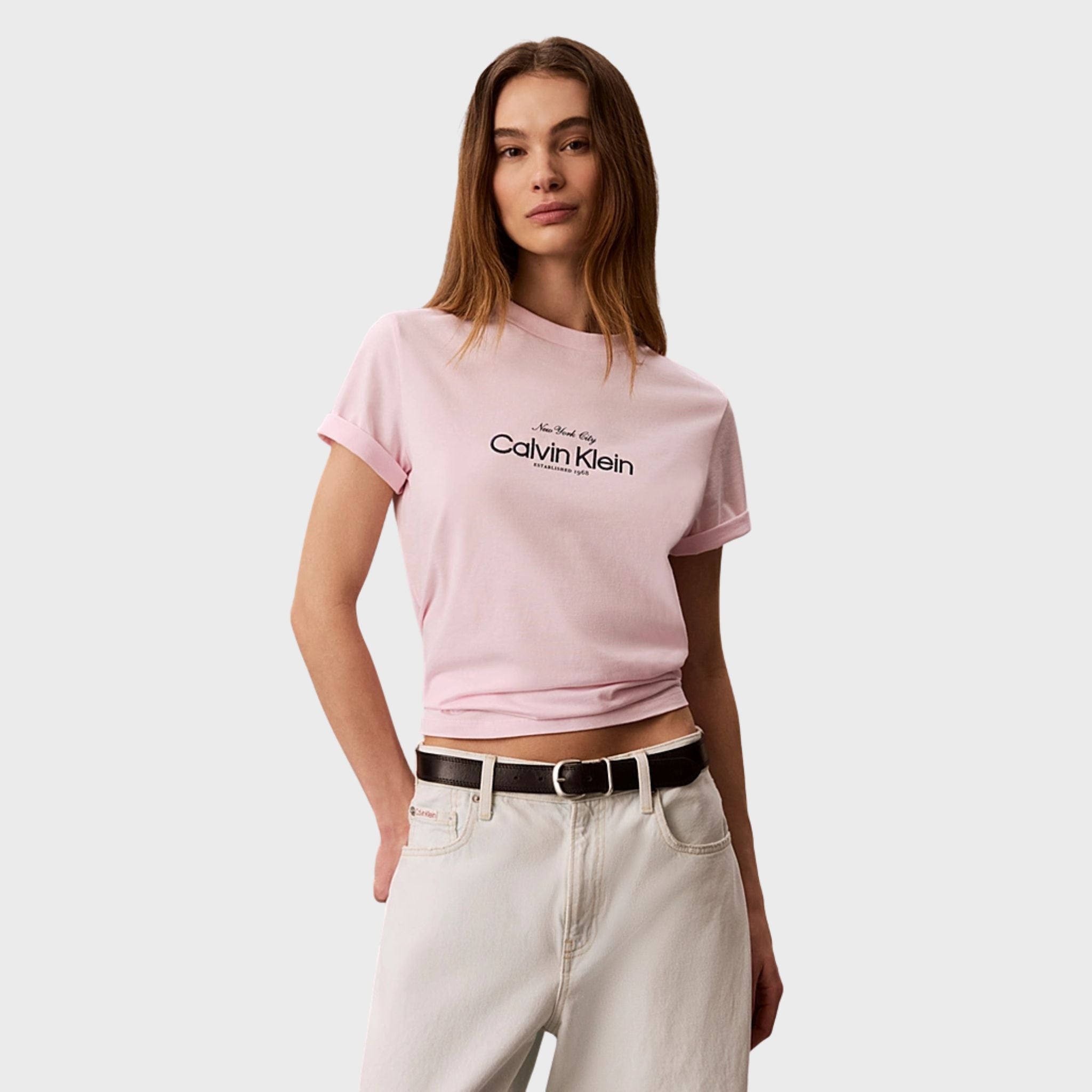 T-SHIRT Rosa Calvin Jeans