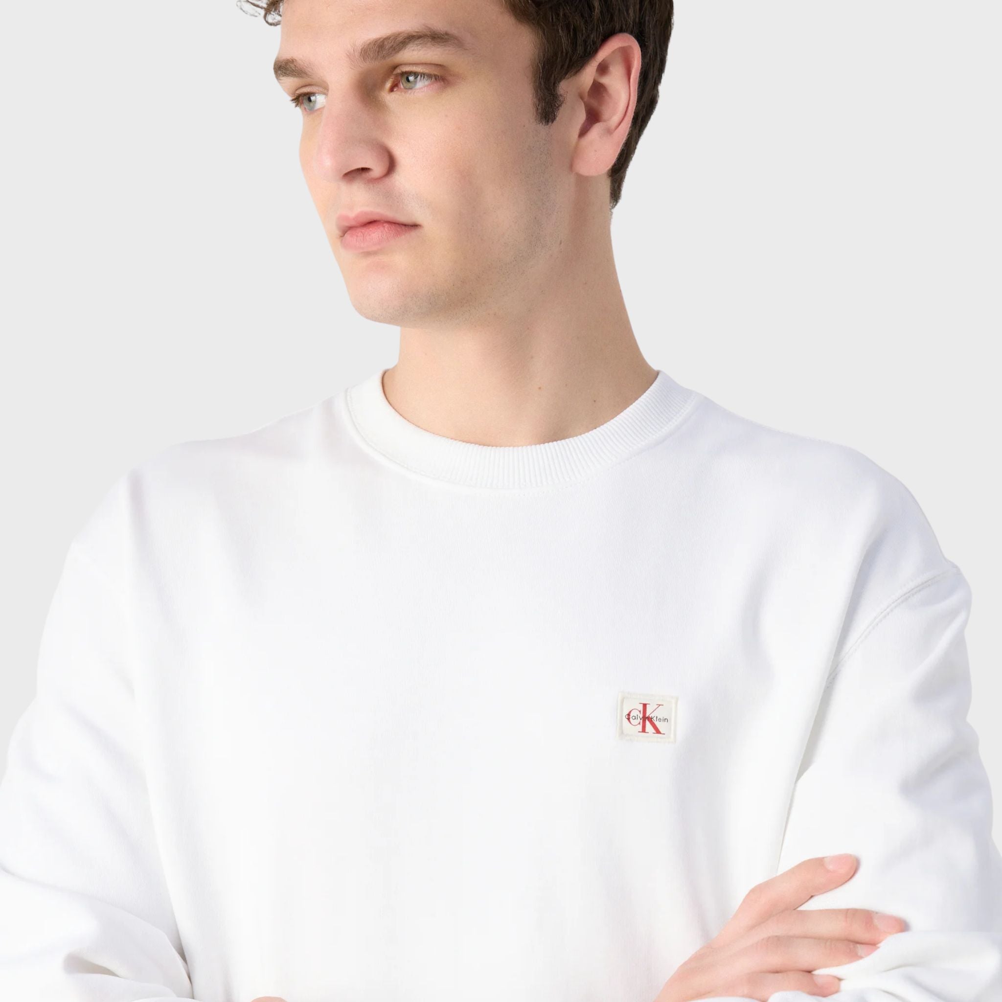 FELPA Bianco Calvin Jeans