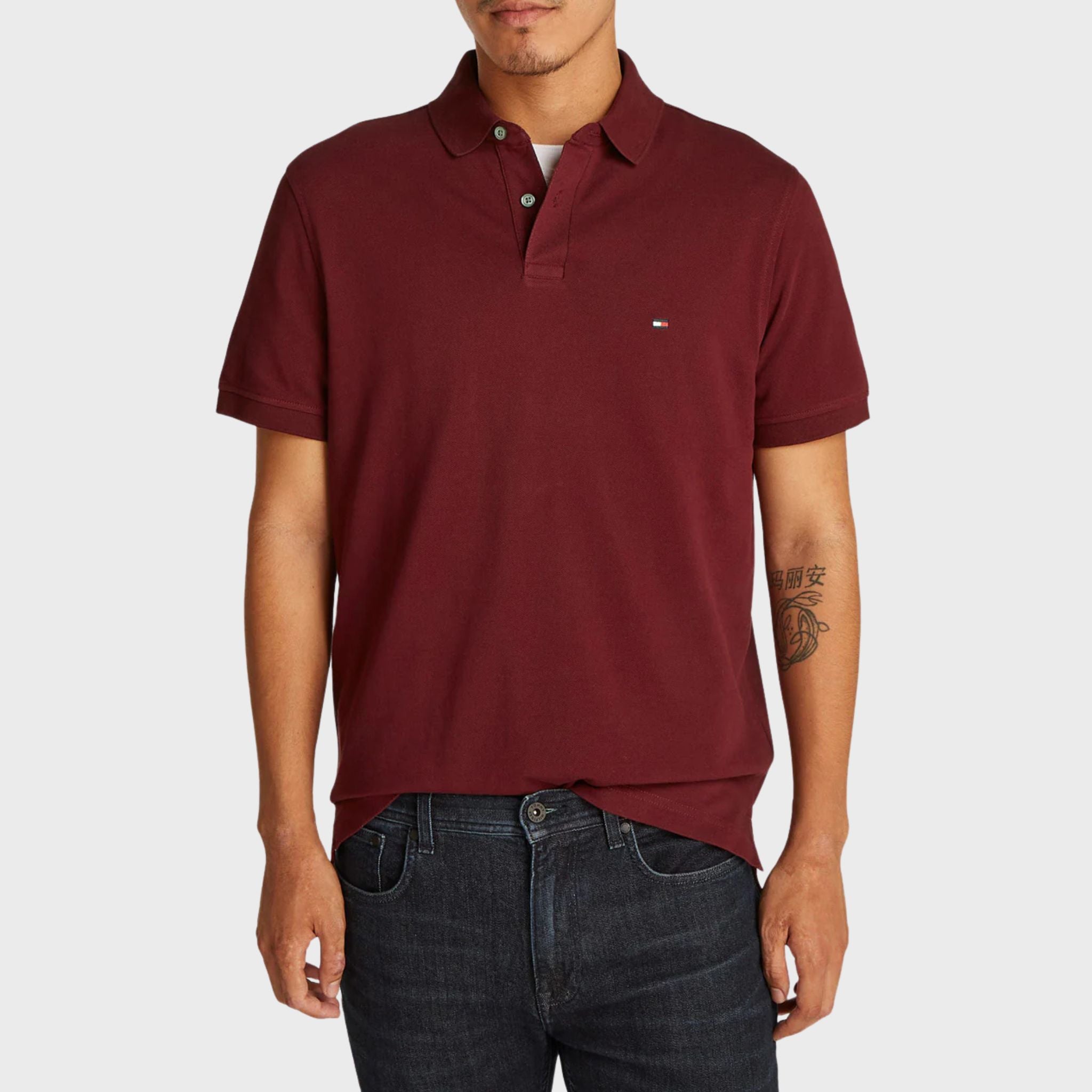 POLO UOMO Bordeaux Tommy Hilfiger