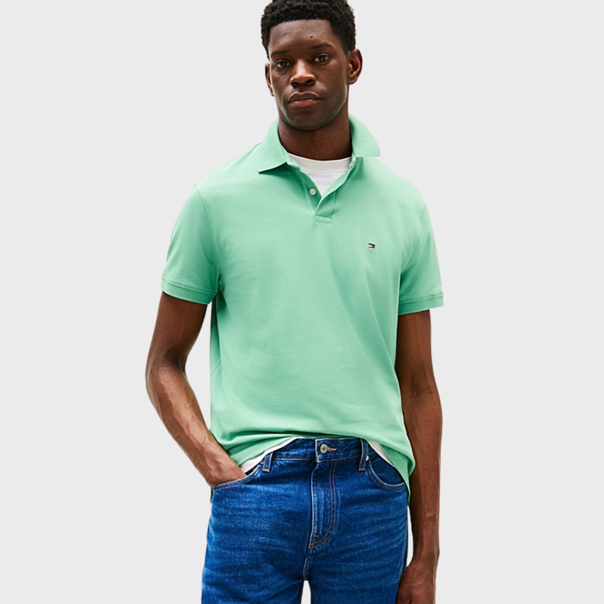 POLO UOMO Verde Menta Tommy Hilfiger