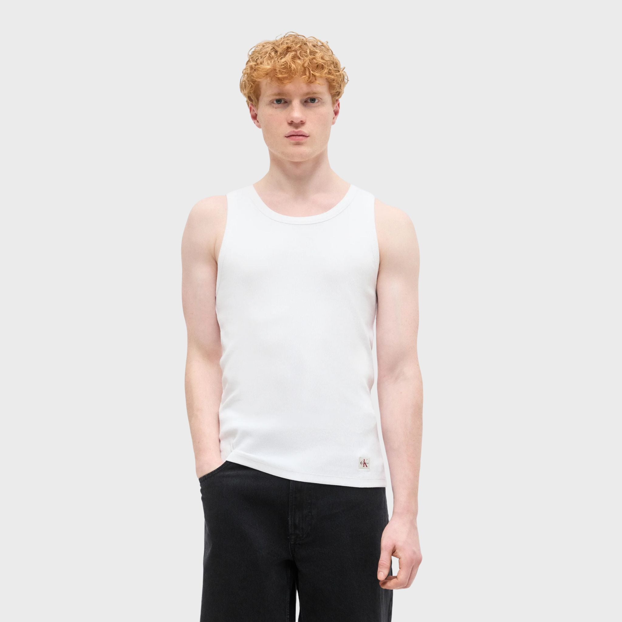 CANOTTA Bianco Calvin Jeans