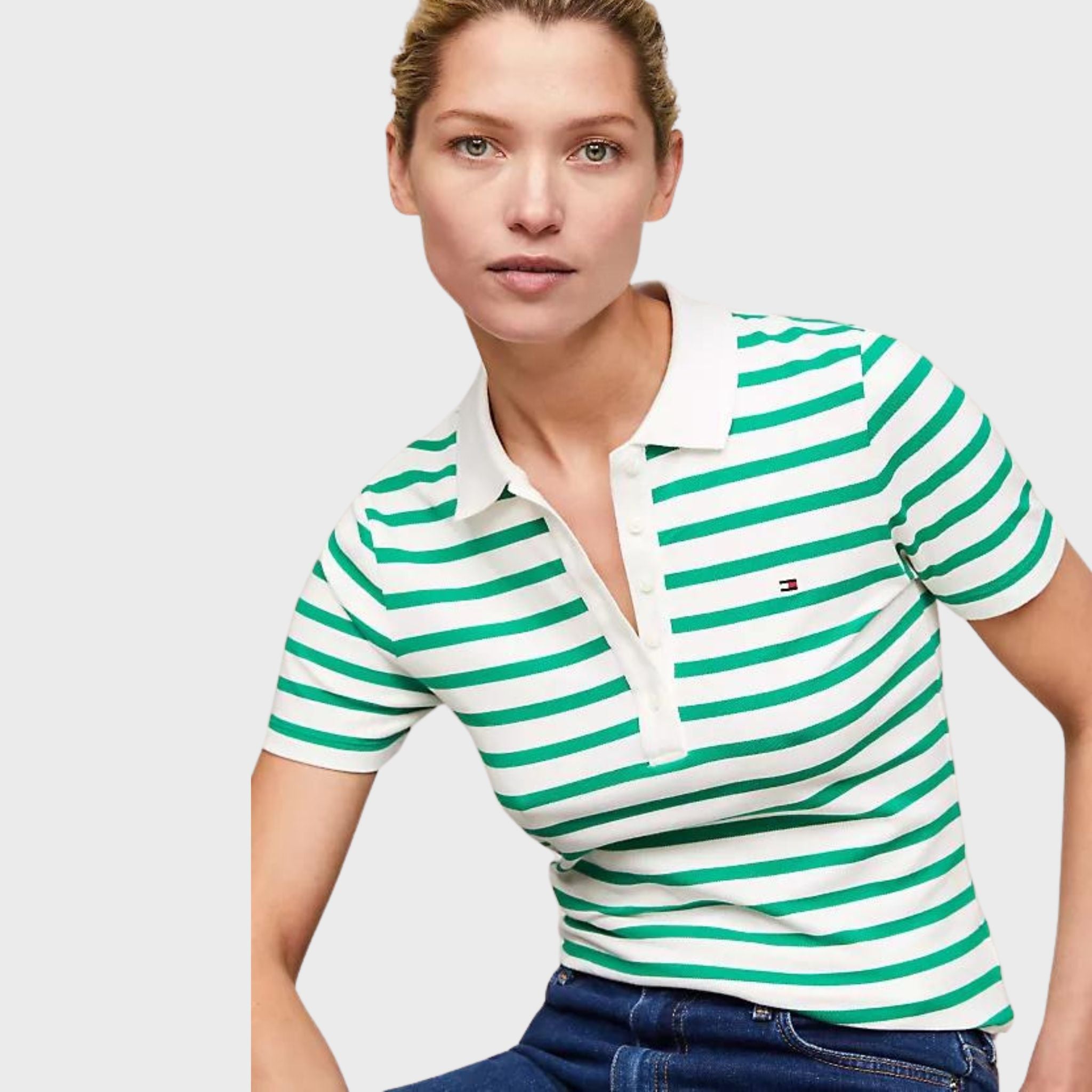 POLO DONNA Verde Tommy Hilfiger