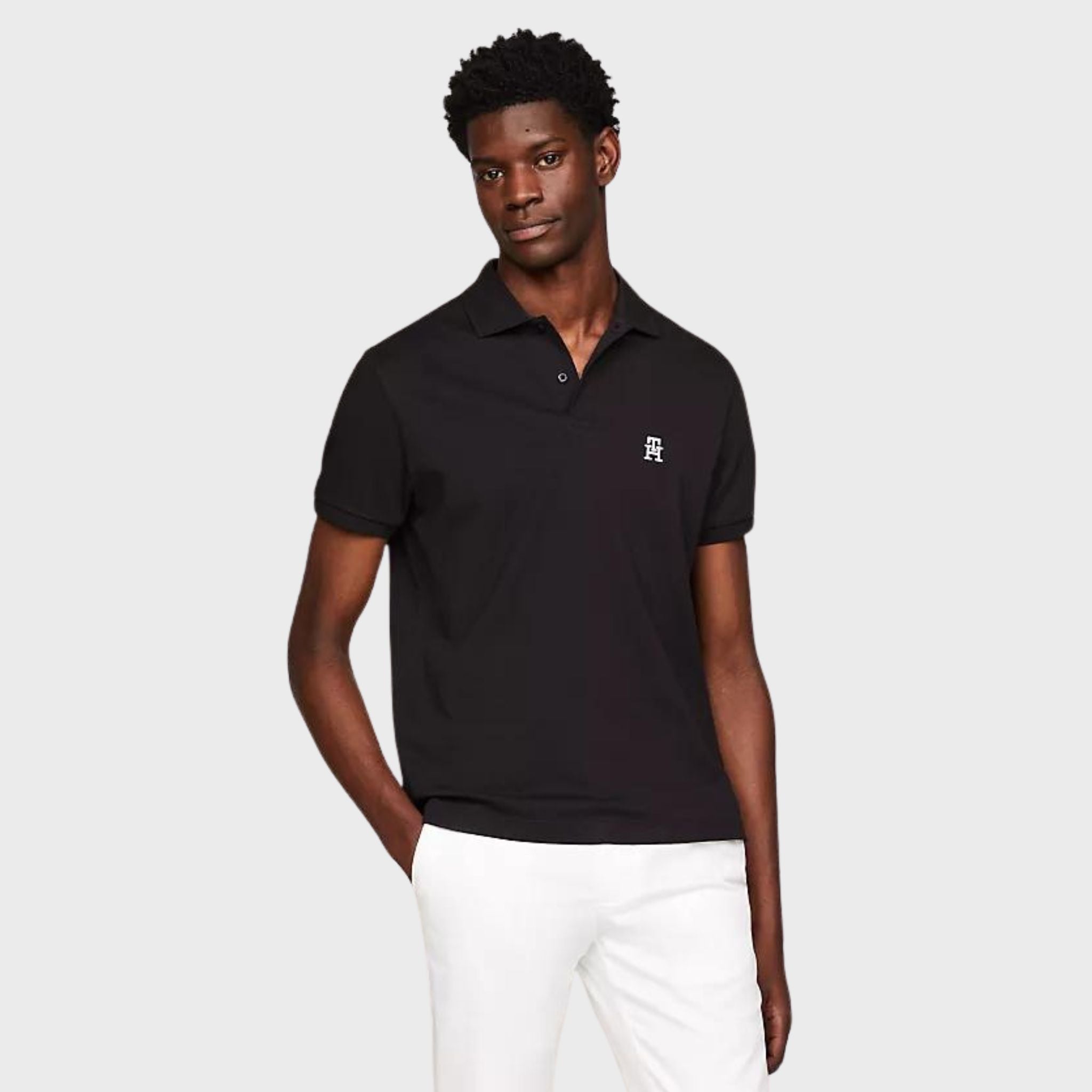 POLO UOMO Nero Tommy Hilfiger