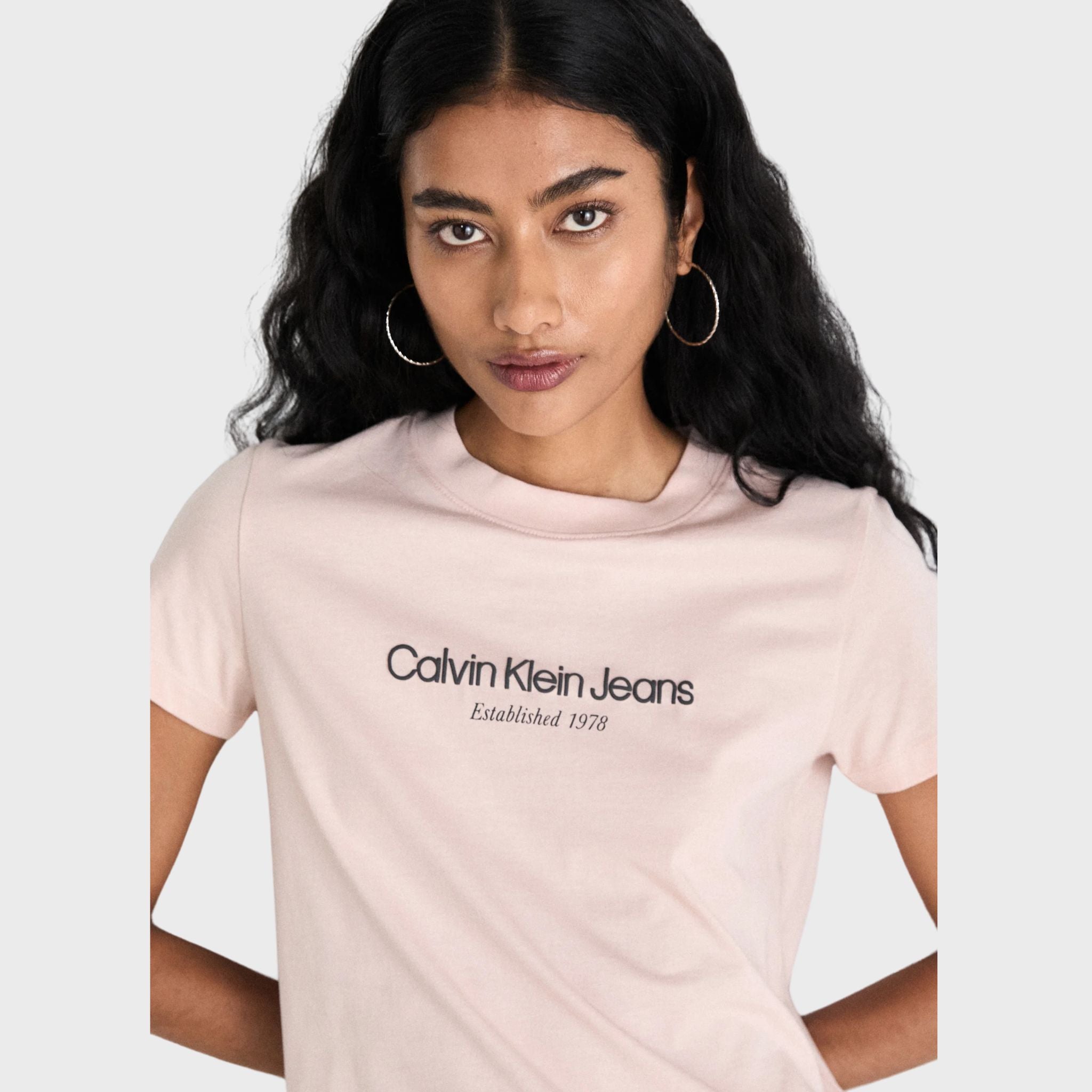 T-SHIRT Rosa Calvin Jeans