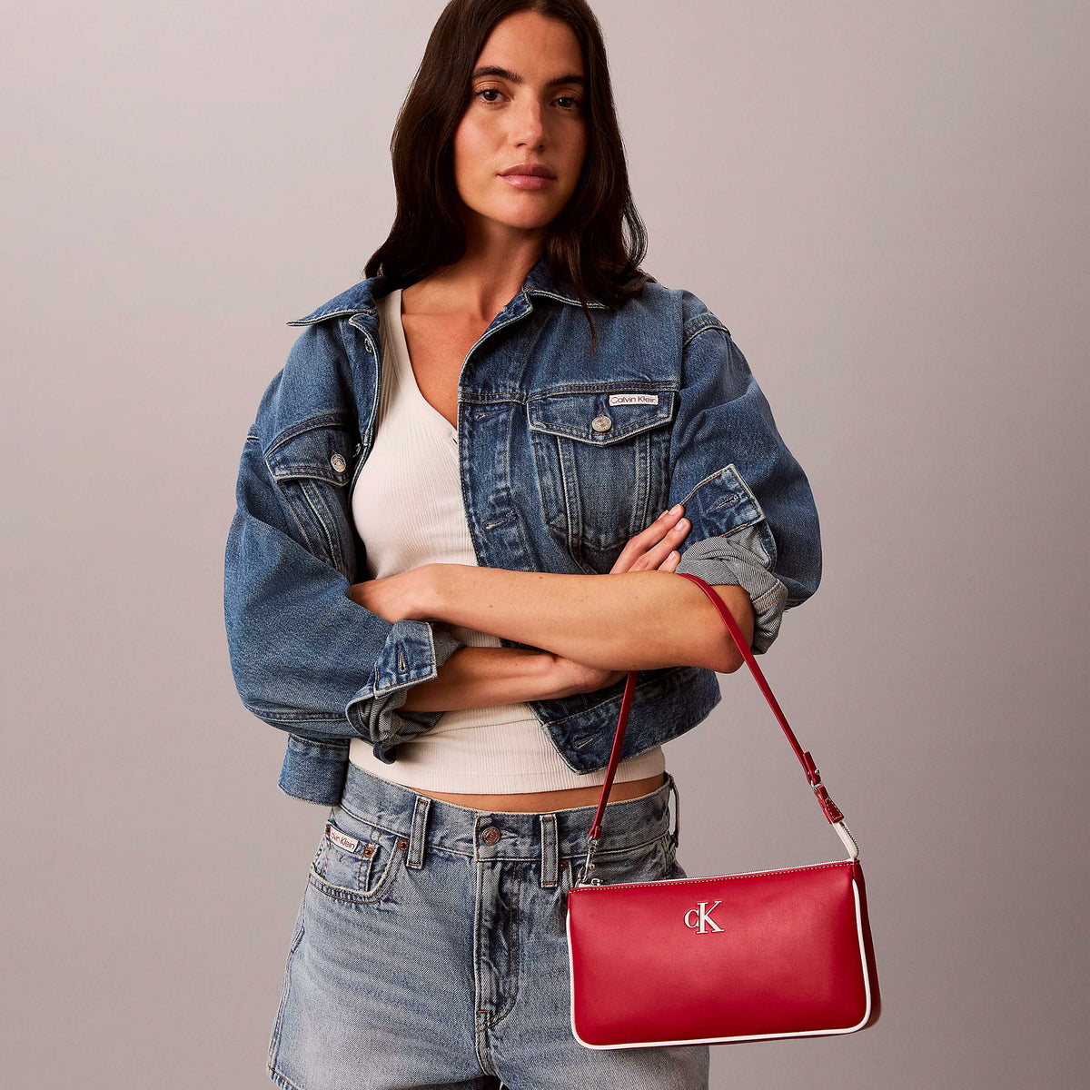 BORSA Bordeaux Calvin Klein