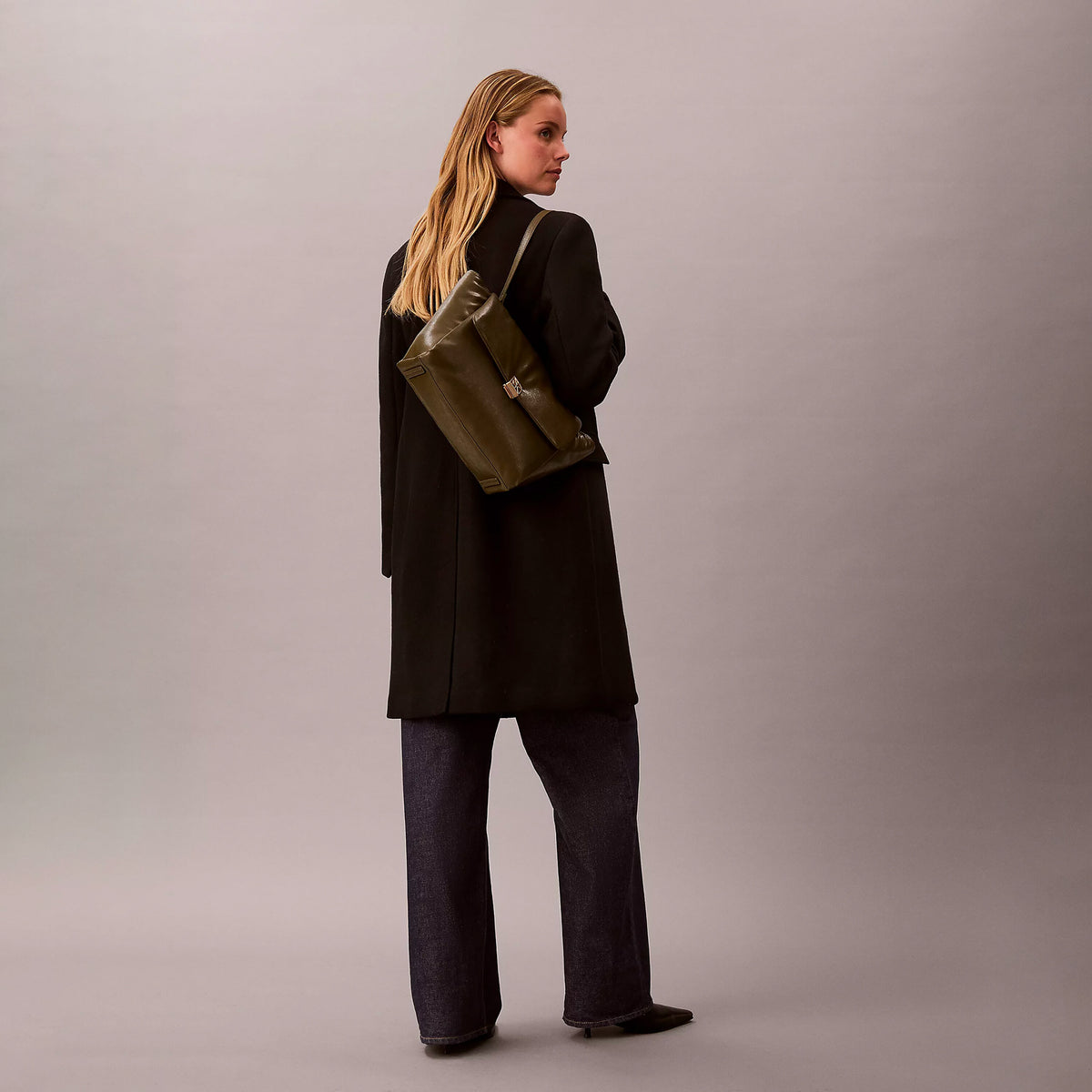 BORSA Verde Militare Calvin Klein