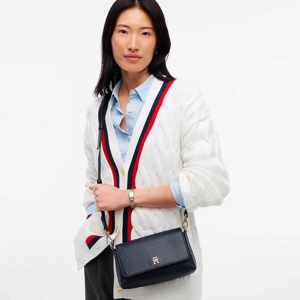 BORSA Blu Tommy Hilfiger