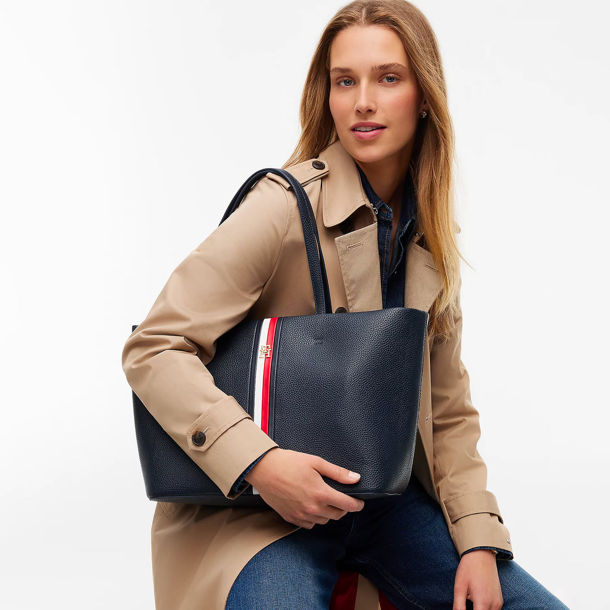 BORSA Blu Tommy Hilfiger